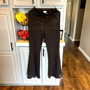 Black Flare Beach Coverup Pants by Acoa, NWT